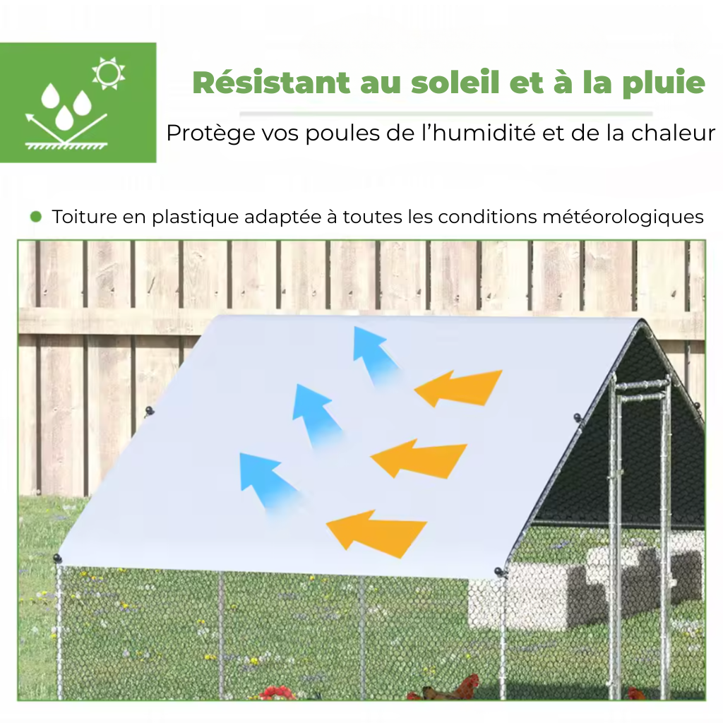 Enclos poulailler poules
