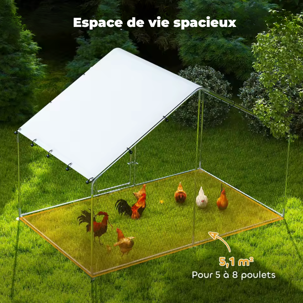 Enclos poulailler 5m2