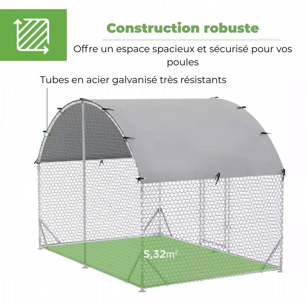 Enclos poulailler poules