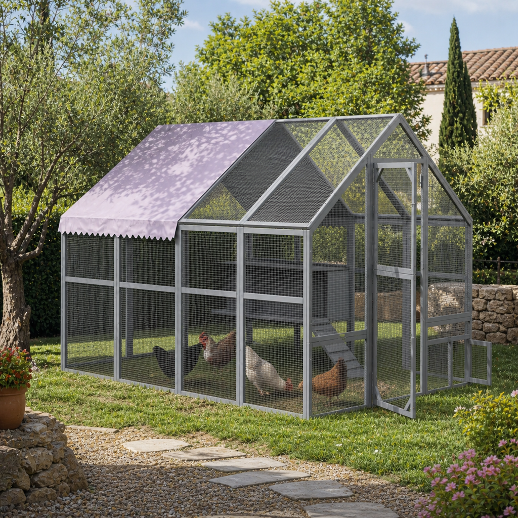Poulailler douze poules avec enclos