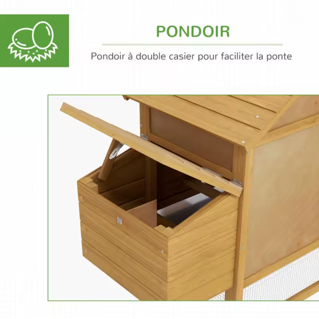 Poulailler en bois pondoir