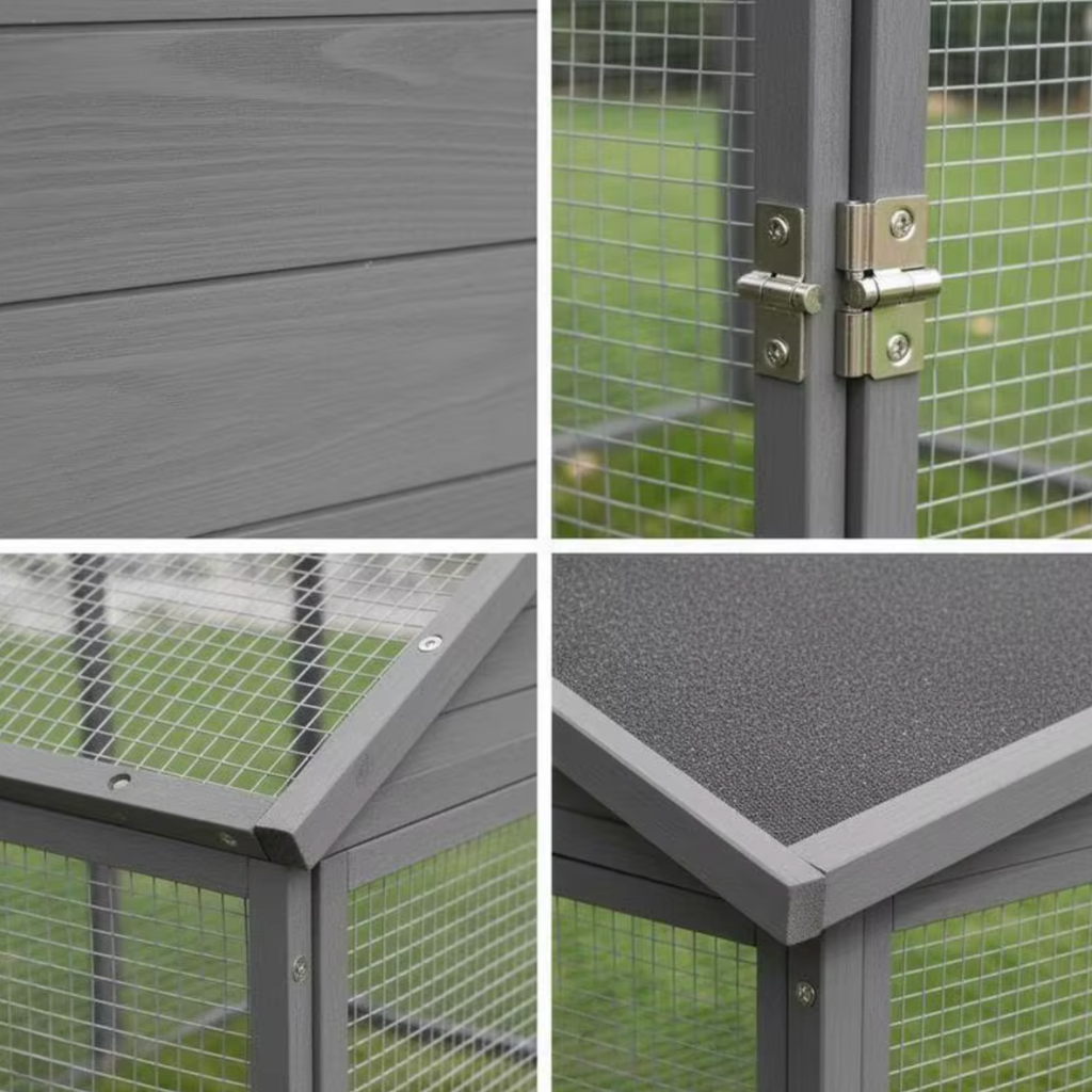 poulailler gris détails