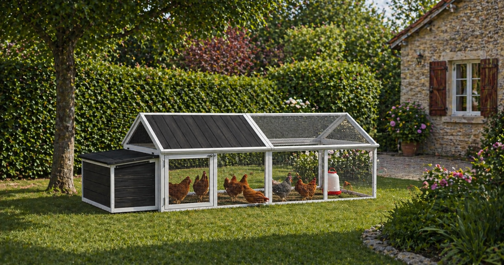 Poulailler huit poules
