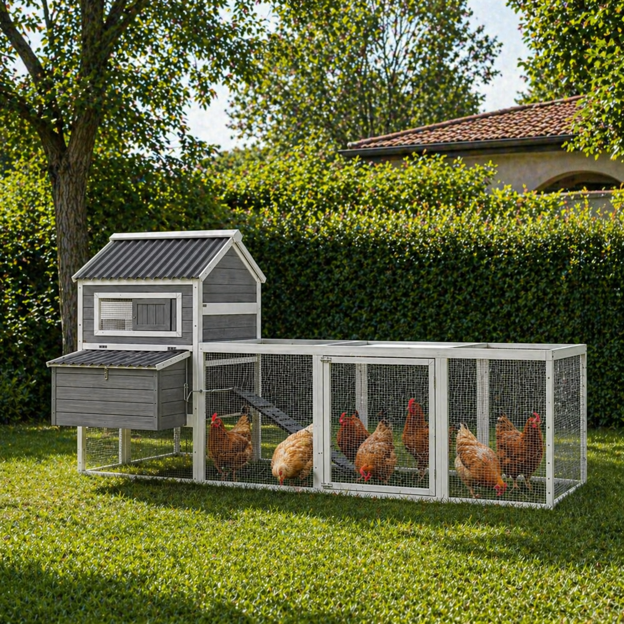 Poulailler poules gris Image