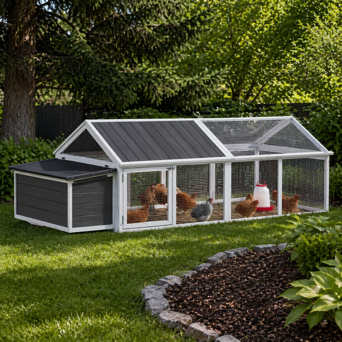 Poulailler huit poules