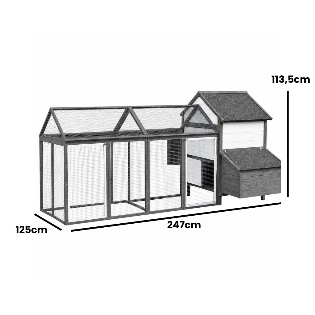 Poulailler taille gris